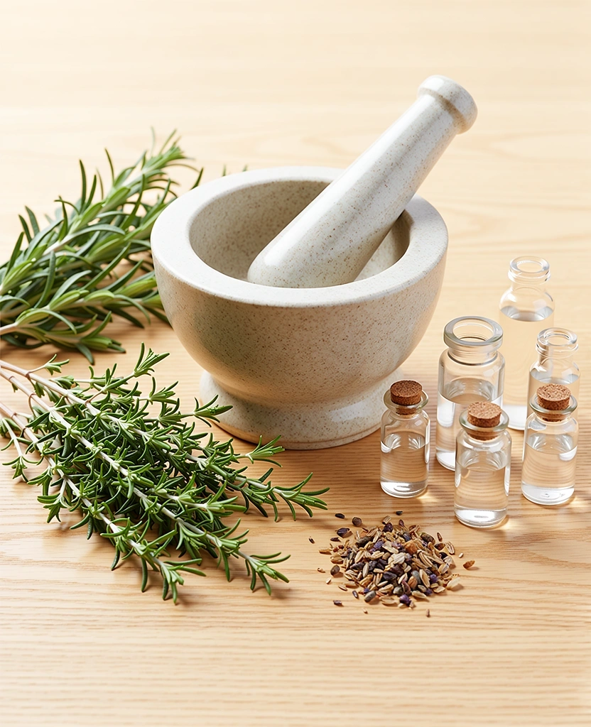 Natürliche Zutaten und Vorbereitung